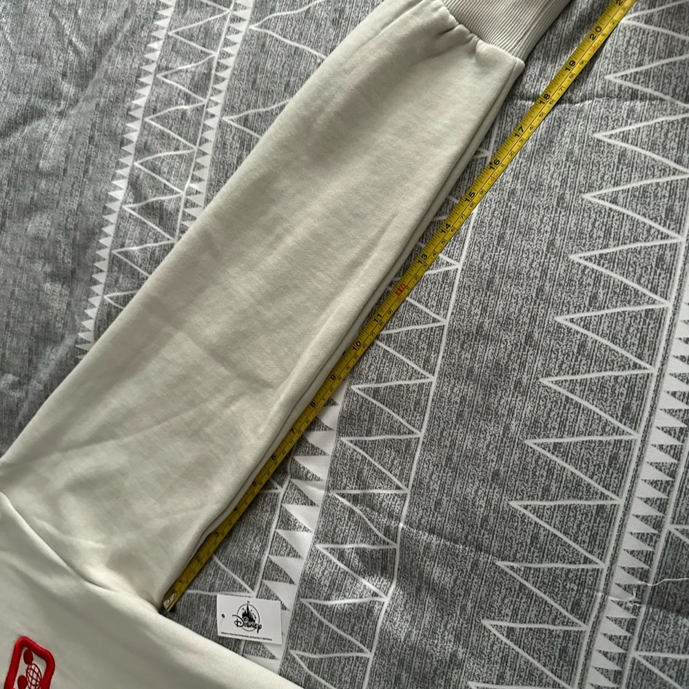 NWT Cream Crewneck Sweatshirt with Embroidered Details - Picture 10 of 14